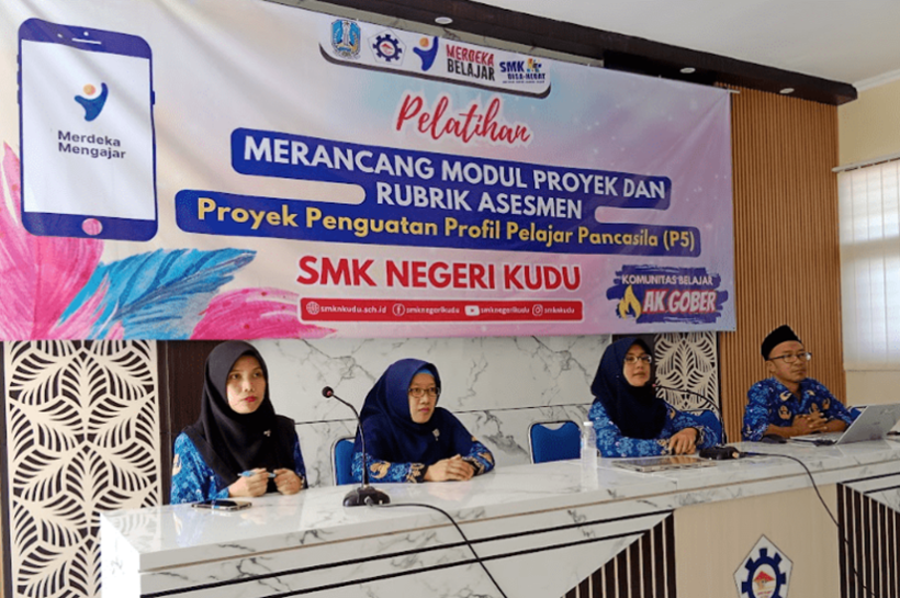 Pelatihan “Merancang Modul Proyek dan Rubrik Asesmen, Proyek Penguatan Profil Pelajar Pancasila” di SMK Negeri Kudu