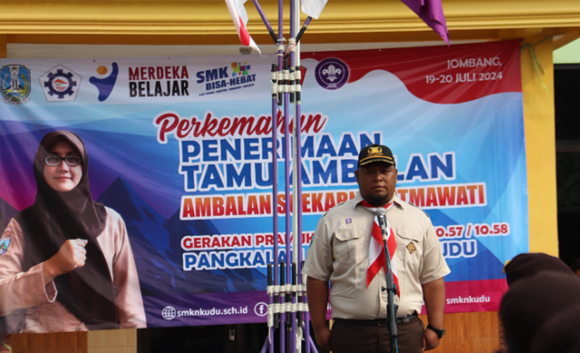 Semangat Sambut Tahun Pelajaran Baru : Perkemahan Penerimaan Tamu Ambalan Bergema di SMK Negeri Kudu