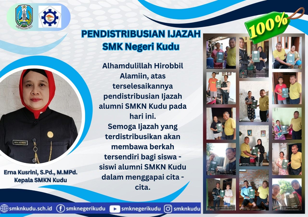 SMK Negeri Kudu Tuntaskan Distribusi Ijazah Hingga ke Rumah Siswa